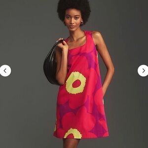 NWT Anthropologie Marimekko Kestit Unikko Shift Dress Size 4
